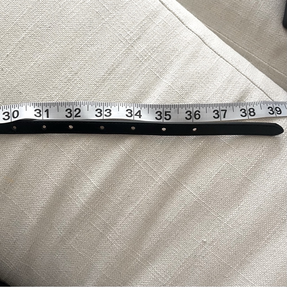 BROOKS BROTHERS - Black Leather Belt with Bow Buckle - Size Small - Picture 9 of 9
